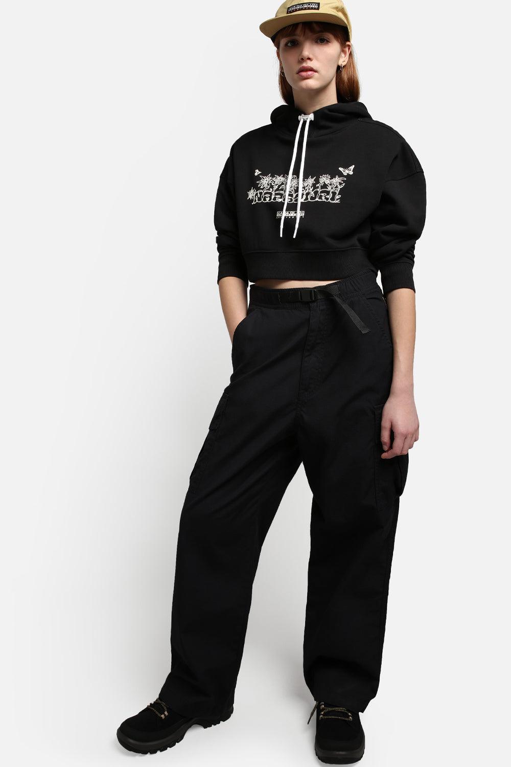 Napapijri-B-Veny H Cropped Black-Sweatshirts & Hoodies-7-Milagron.com