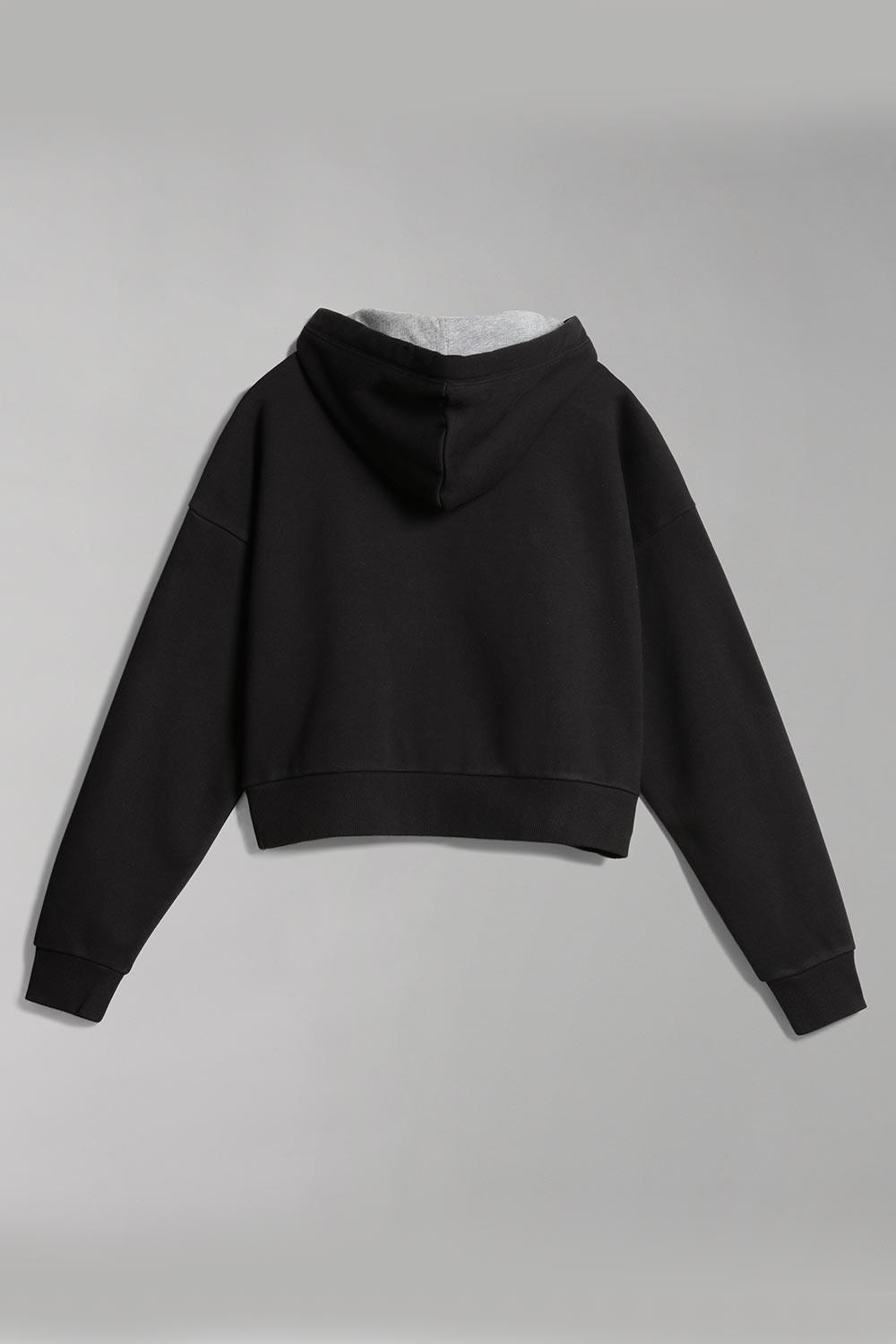 Napapijri-Burgee Crop Woman Black-Sweatshirts & Hoodies-6-Milagron.com