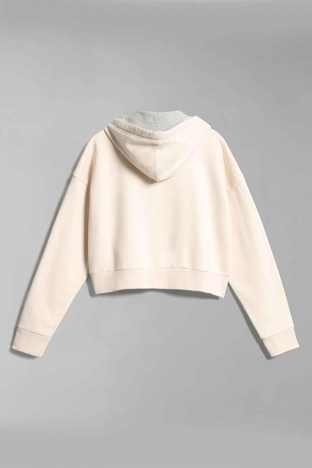 Napapijri-Burgee Crop Woman Whitecap Gray-Sweatshirts & Hoodies-6-Milagron.com