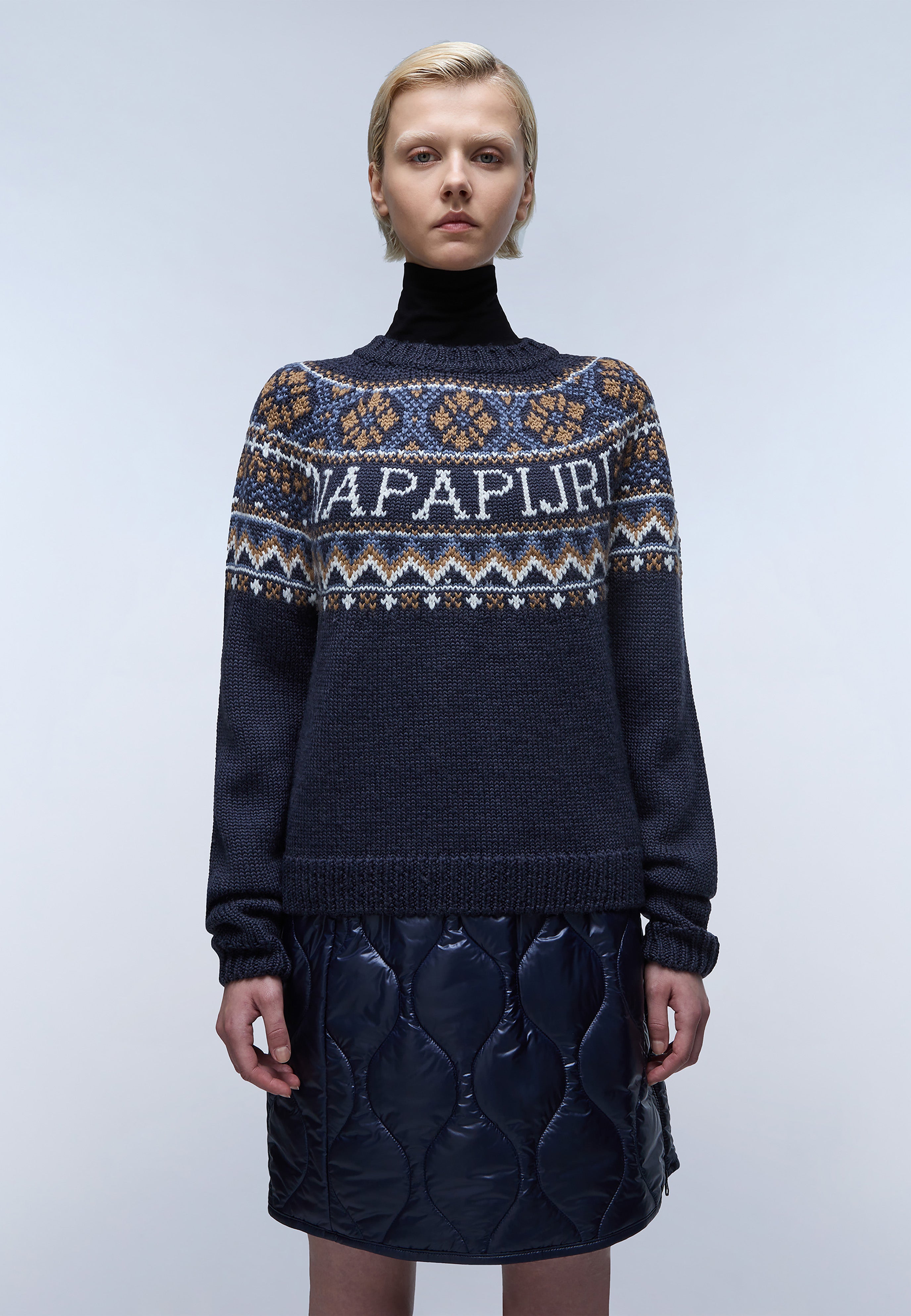 Napapijri-D-Ubaye W Blu Marine-Sweatshirts & Hoodies-2-Milagron.com