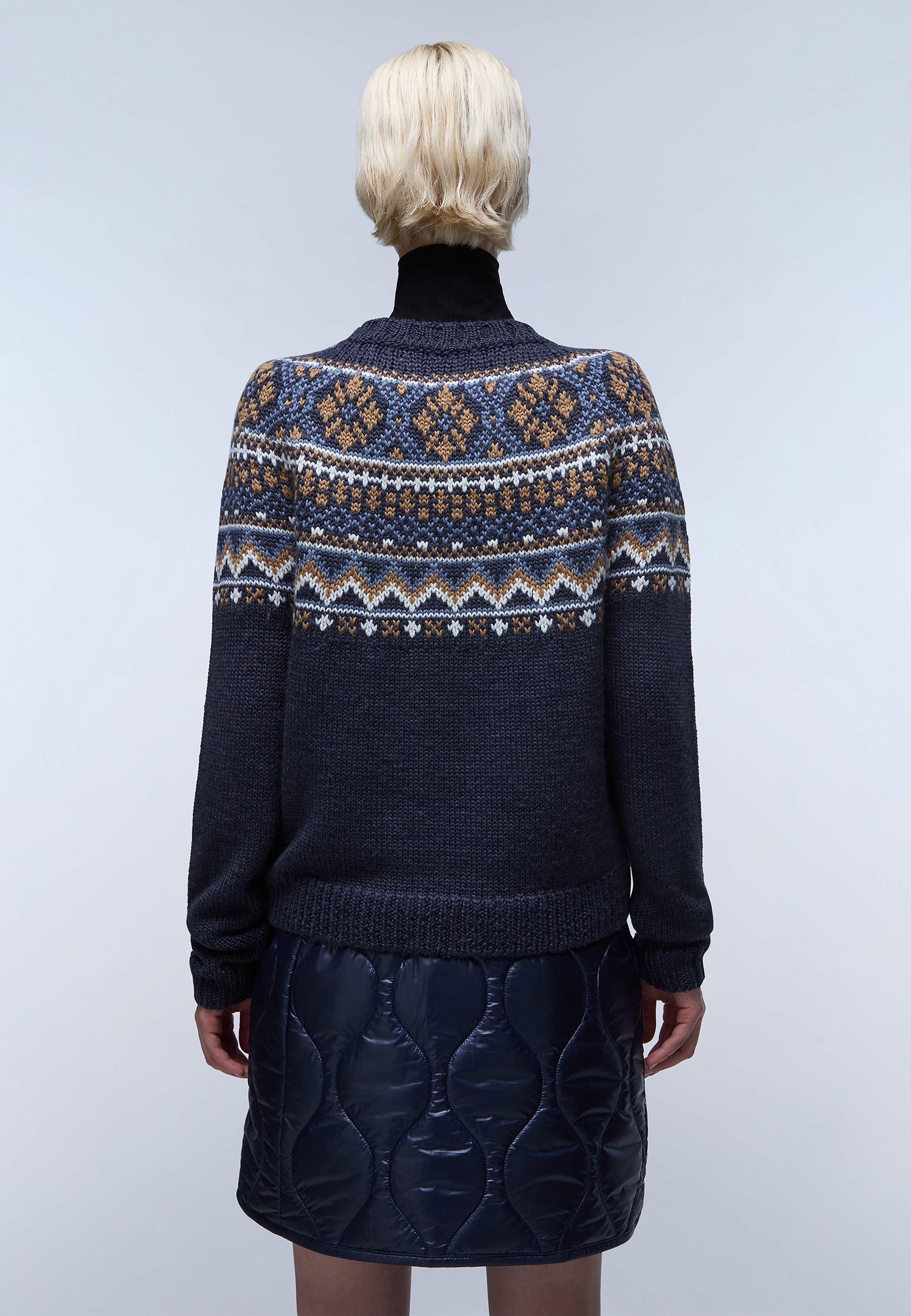 Napapijri-D-Ubaye W Blu Marine-Sweatshirts & Hoodies-3-Milagron.com