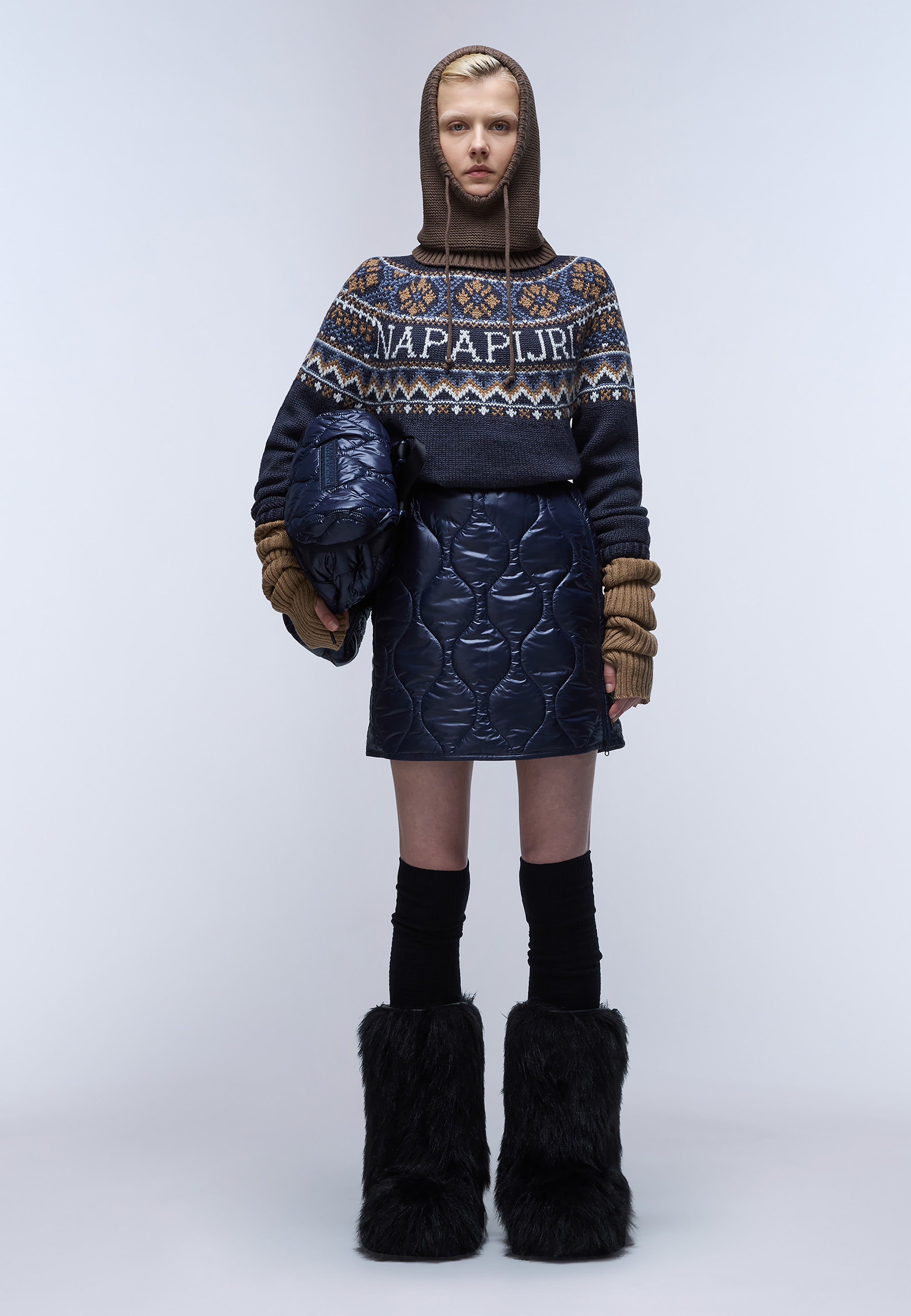 Napapijri-D-Ubaye W Blu Marine-Sweatshirts & Hoodies-4-Milagron.com