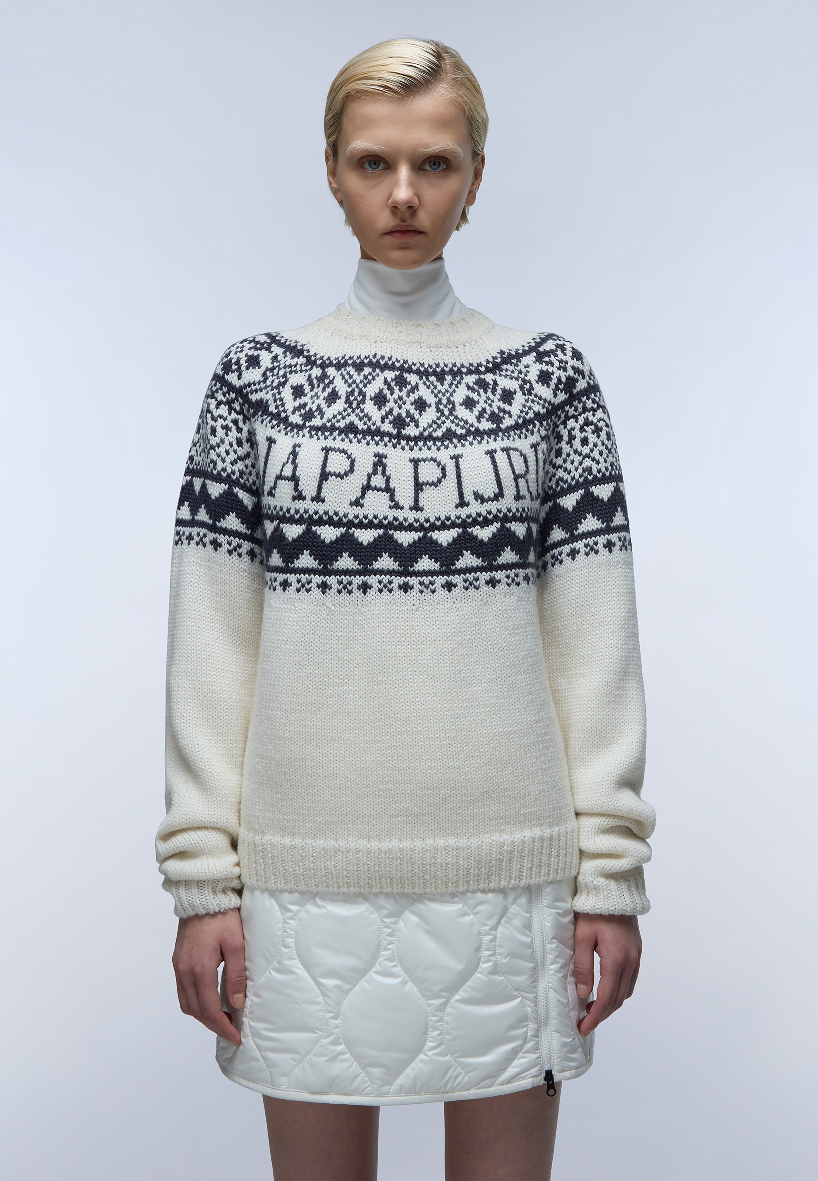 Napapijri-D-Ubaye W White Heron-Sweatshirts & Hoodies-2-Milagron.com