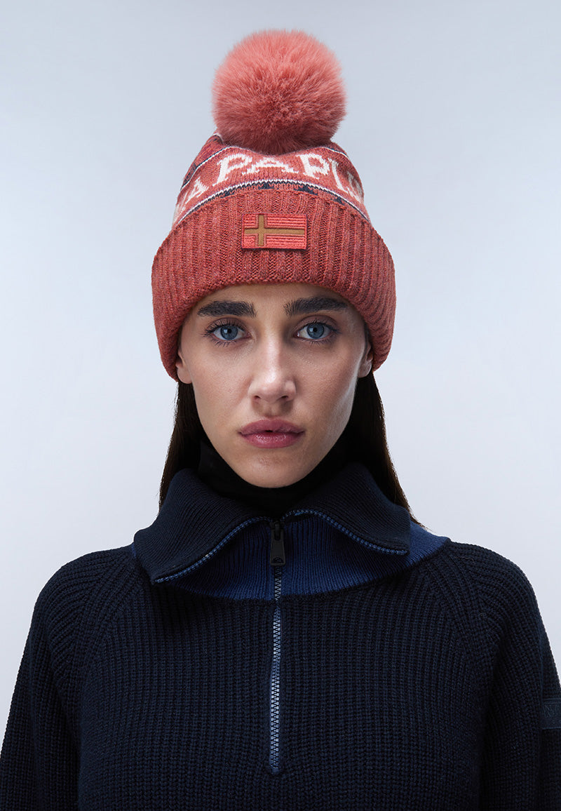 Napapijri-F-Soiusa Hat W Red Sauce-Bere-2-Milagron.com