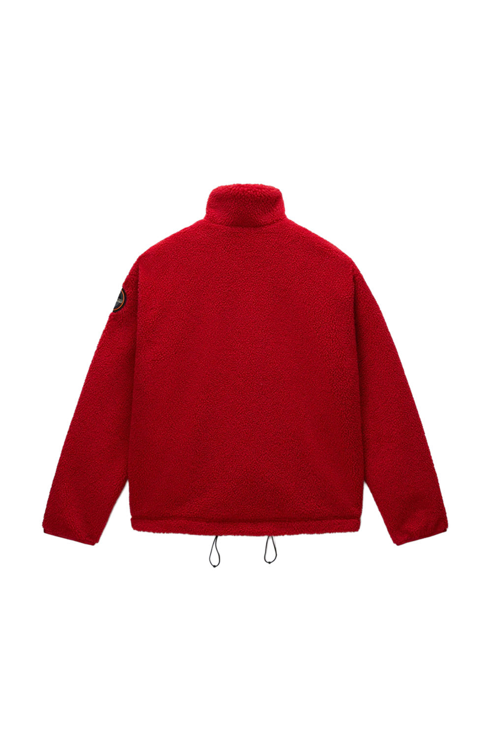 Napapijri-Fiemme Loose Fit Fze Kırmızı Norveç Bayraklı Peluş Mont-Mont-2-Milagron.com