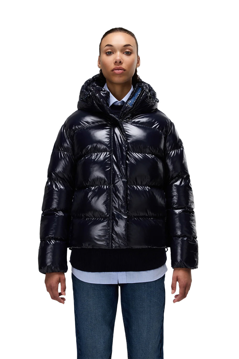 Napapijri-Glane Mirror Puffer Jacket Siyah Kadın Mont-Mont-10-Milagron.com