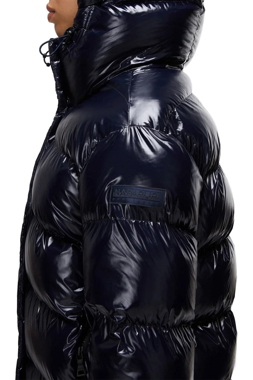 Napapijri-Glane Mirror Puffer Jacket Siyah Kadın Mont-Mont-6-Milagron.com