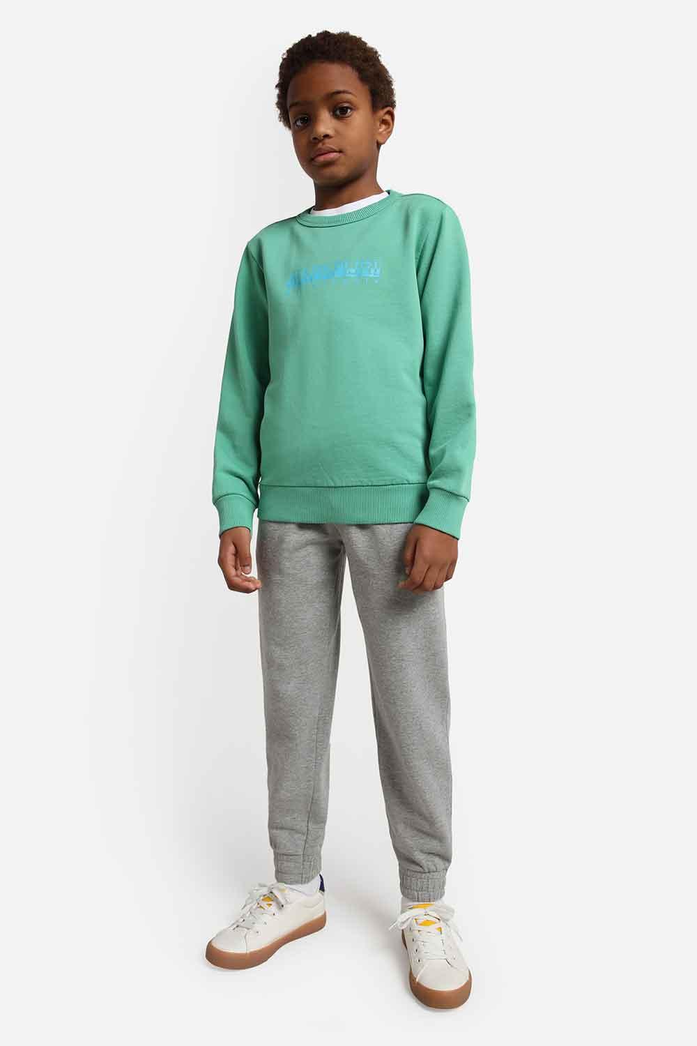Napapijri-Kids B-Box C 1 Green Spruce-Sweatshirts & Hoodies-2-Milagron.com