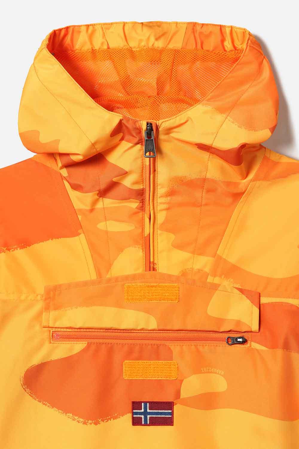 Napapijri-Kids Rainforest Jacket Orange Camo-Mont-6-Milagron.com