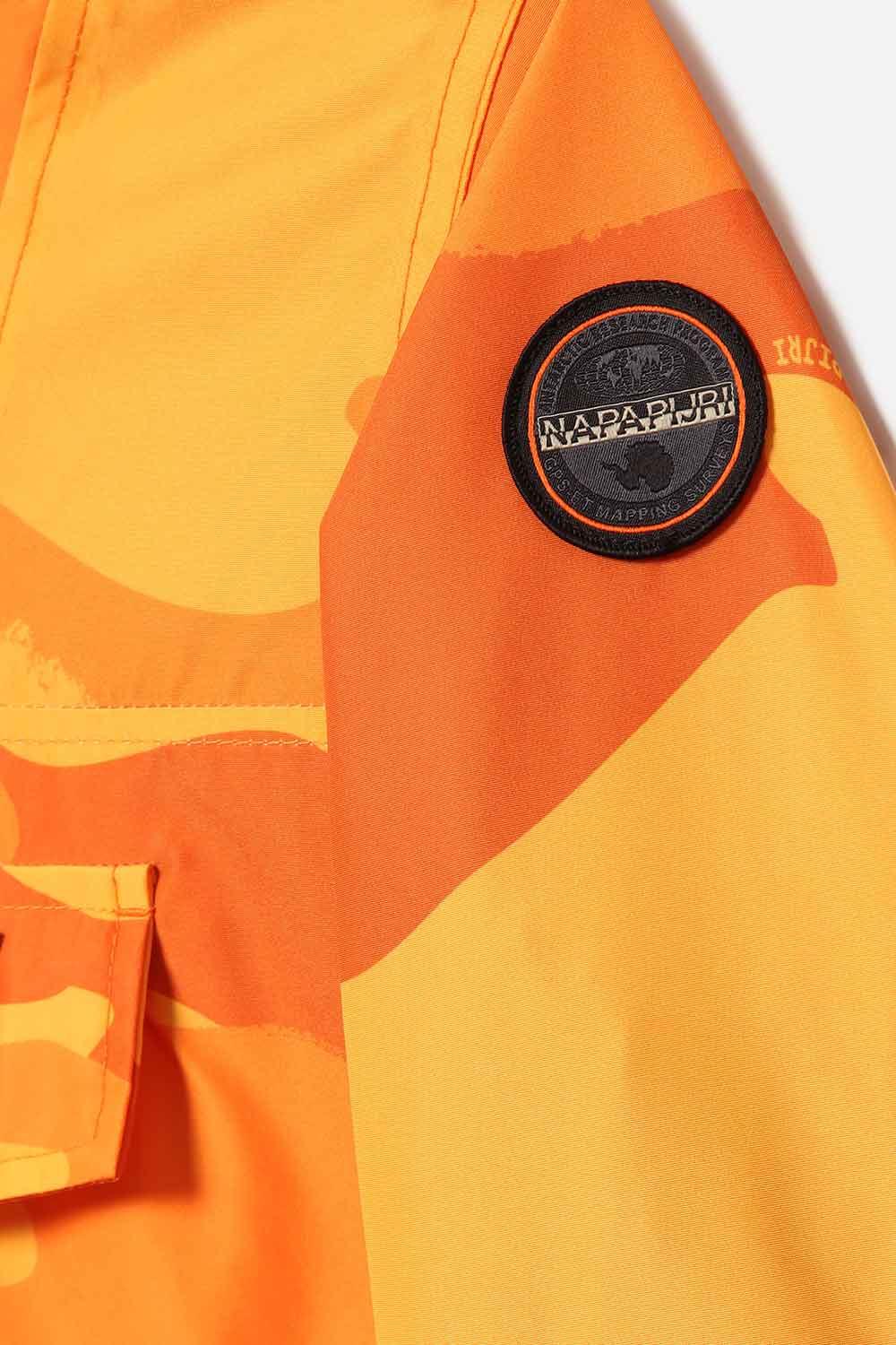 Napapijri-Kids Rainforest Jacket Orange Camo-Mont-7-Milagron.com