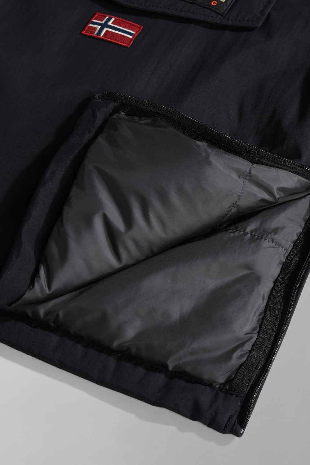 Napapijri-Kids Rainforest Pocket 2 Black-Yağmurluk-3-Milagron.com