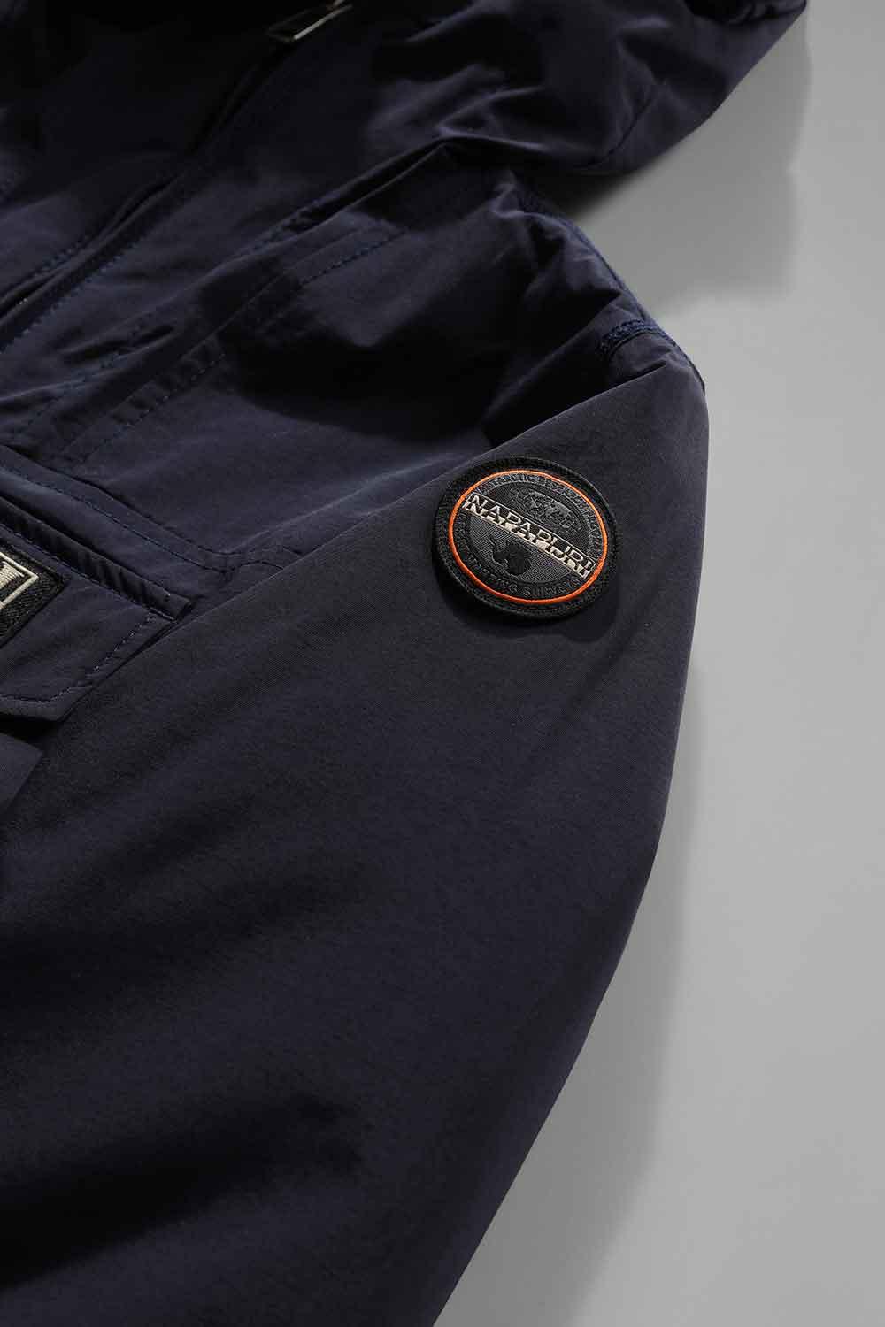 Napapijri-Kids Rainforest Pocket 2 Blue Marine-Yağmurluk-2-Milagron.com