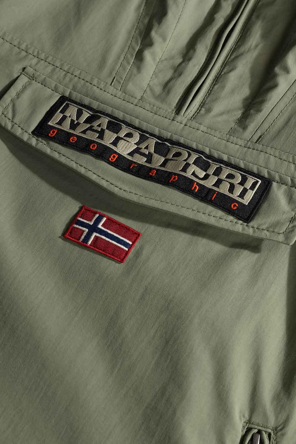 Napapijri-Kids Rainforest Pocket 2 Green Lichen-Yağmurluk-5-Milagron.com