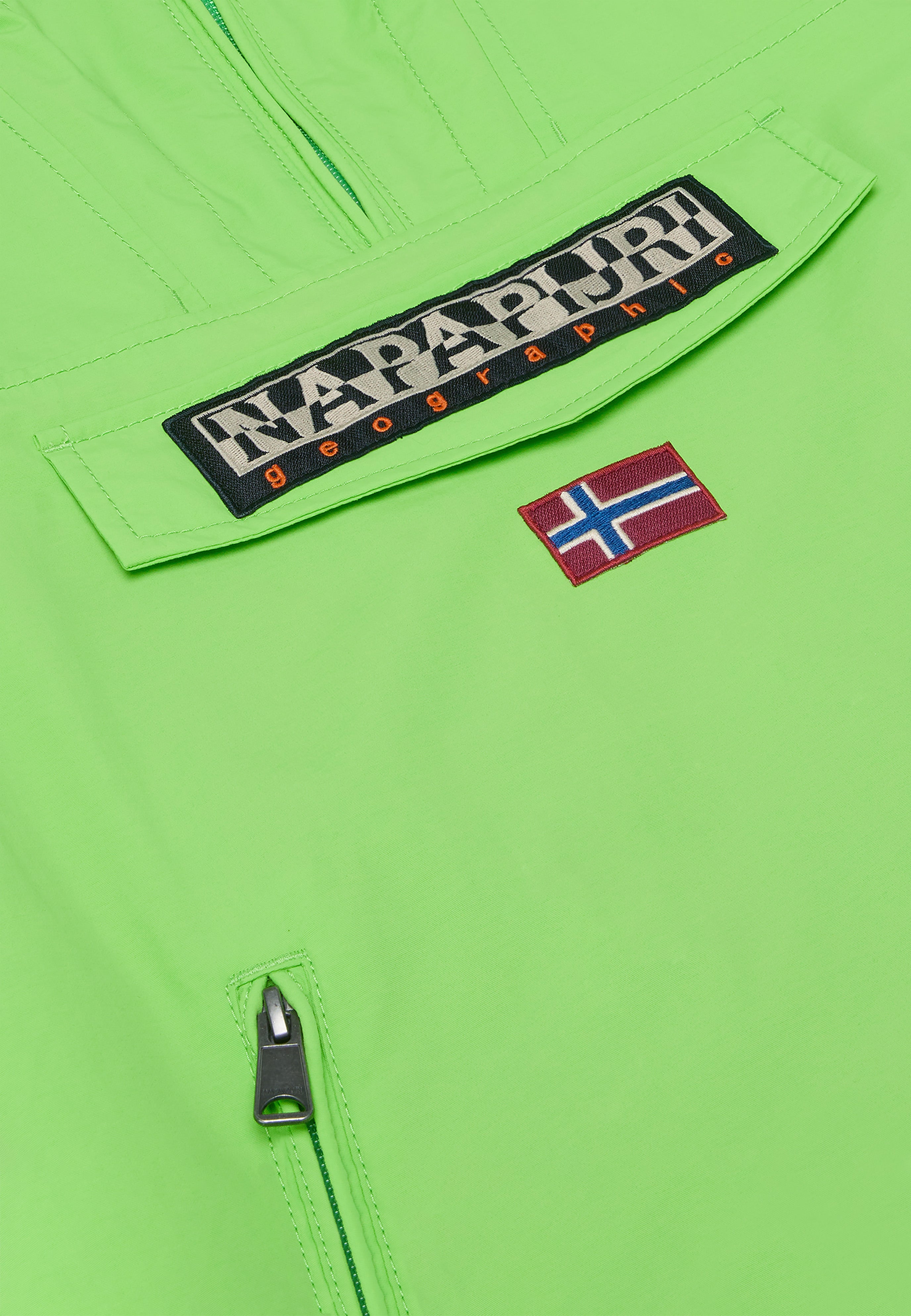 Napapijri-Kids Rainforest Pocket 2 Green Macaw-Yağmurluk-5-Milagron.com