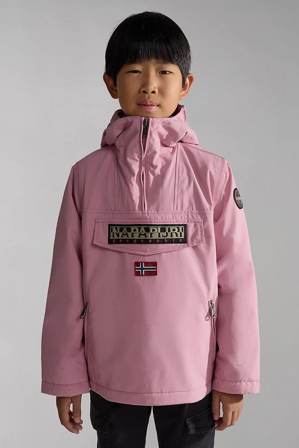 Napapijri-Kids Rainforest Pocket 2 Pink-Yağmurluk-1-Milagron.com