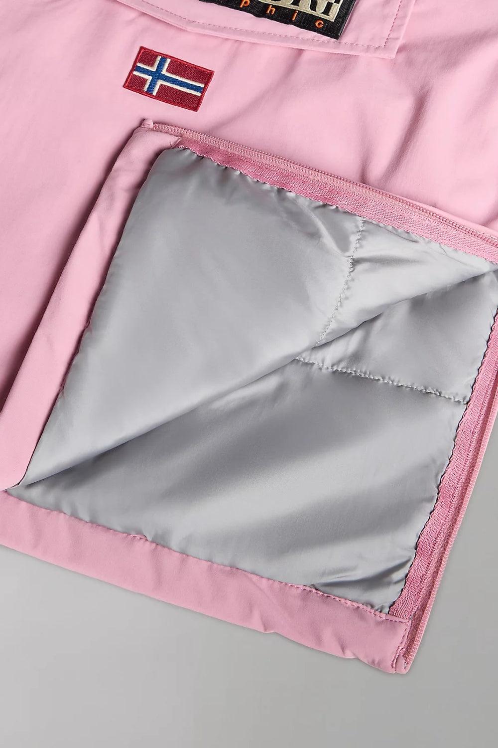 Napapijri-Kids Rainforest Pocket 2 Pink-Yağmurluk-4-Milagron.com