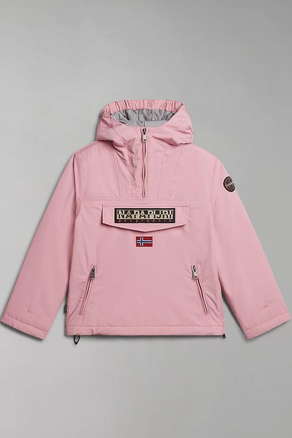 Napapijri-Kids Rainforest Pocket 2 Pink-Yağmurluk-7-Milagron.com