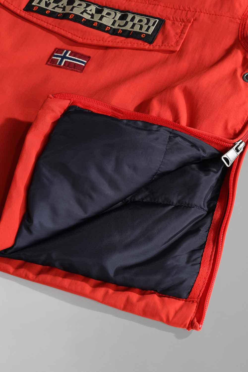 Napapijri-Kids Rainforest Pocket 2 Red Poppy-Yağmurluk-5-Milagron.com