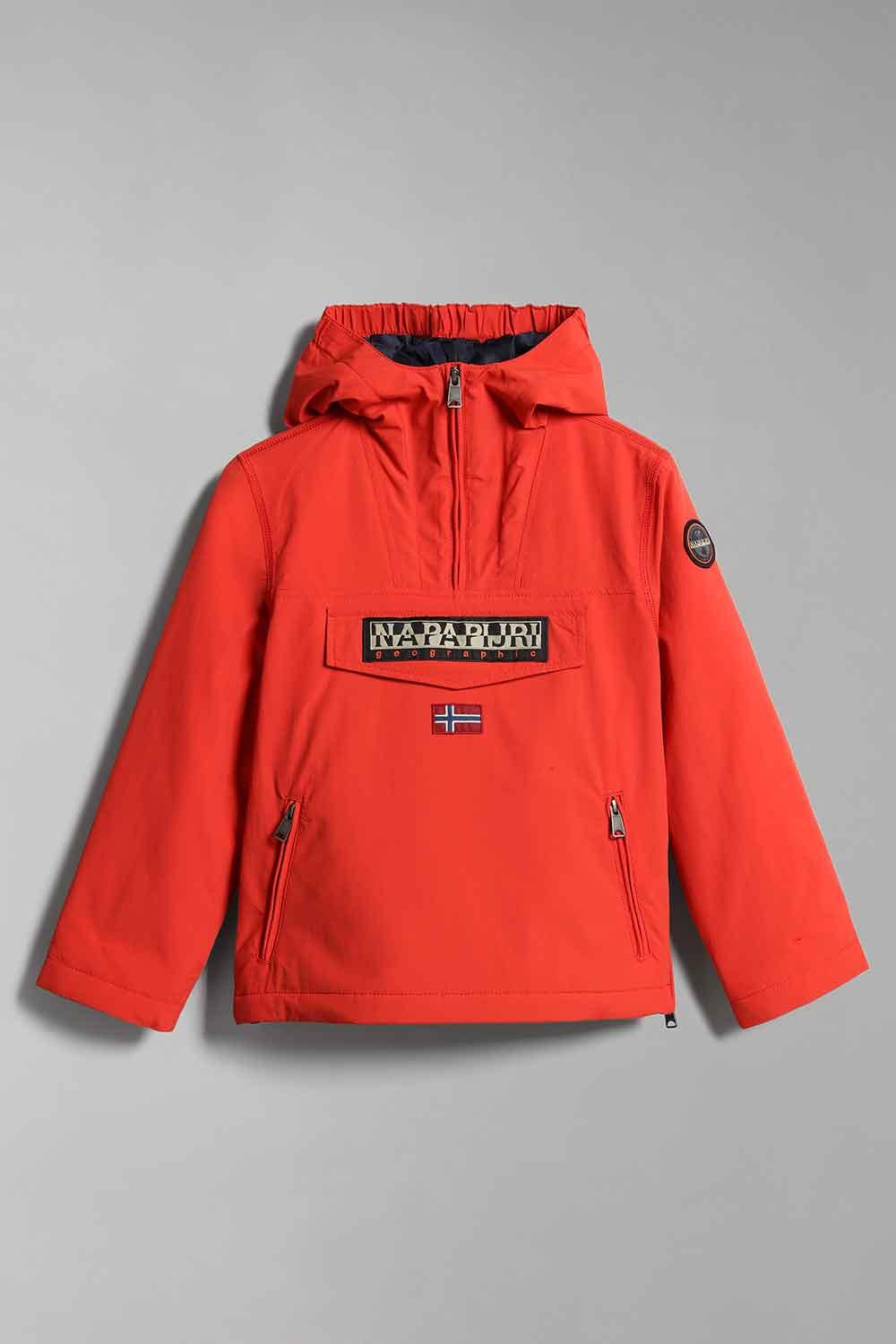 Napapijri-Kids Rainforest Pocket 2 Red Poppy-Yağmurluk-8-Milagron.com