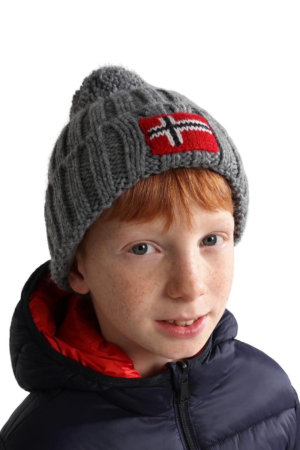 Napapijri-Kids Semiury 6 Medium Grey Melange-Bere-2-Milagron.com