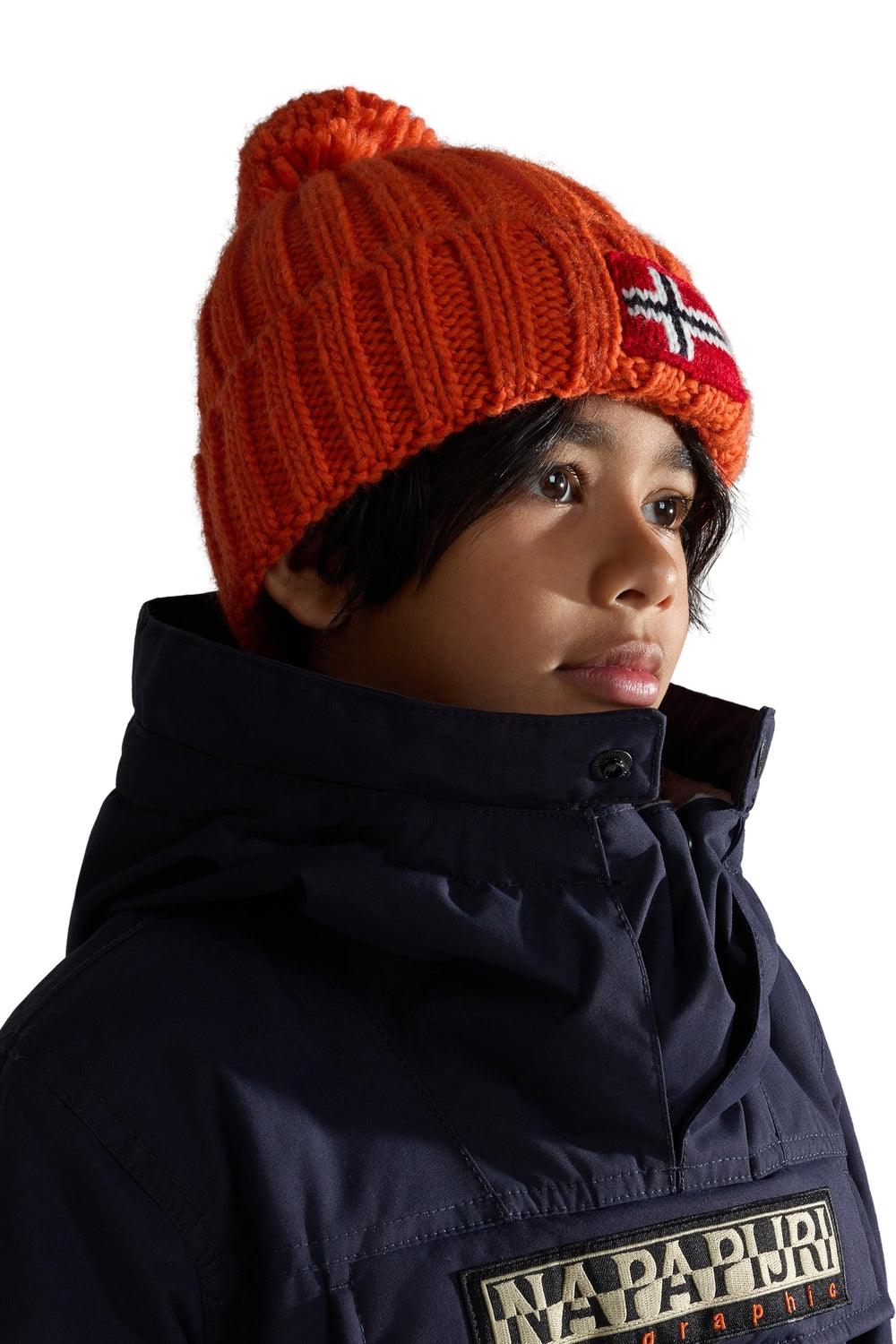 Napapijri-Kids Semiury 6 Orange Red-Bere-2-Milagron.com