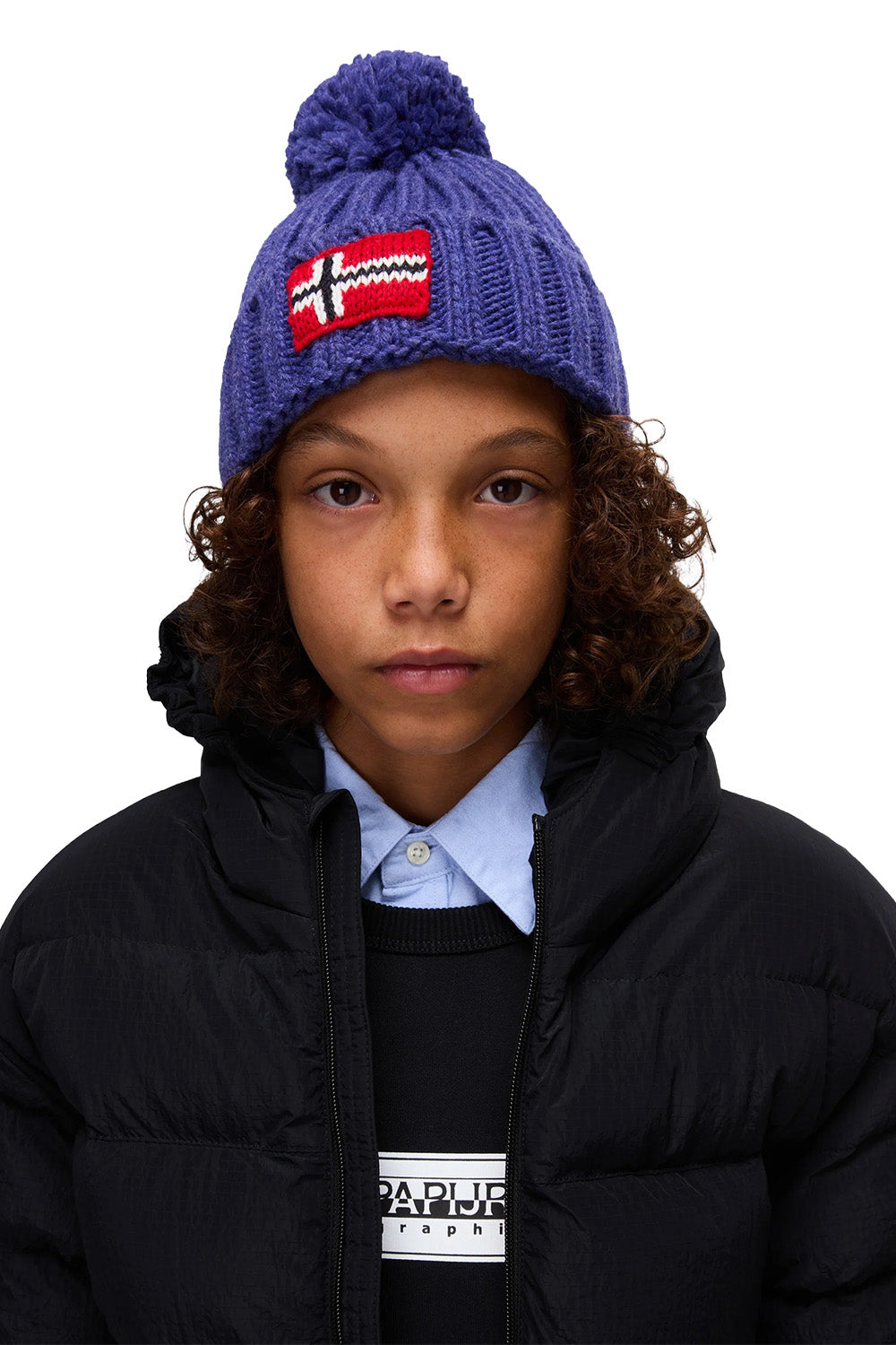 Kids Semiury 6 Royal Blue Ponponlu Mavi Çocuk Bere - 3