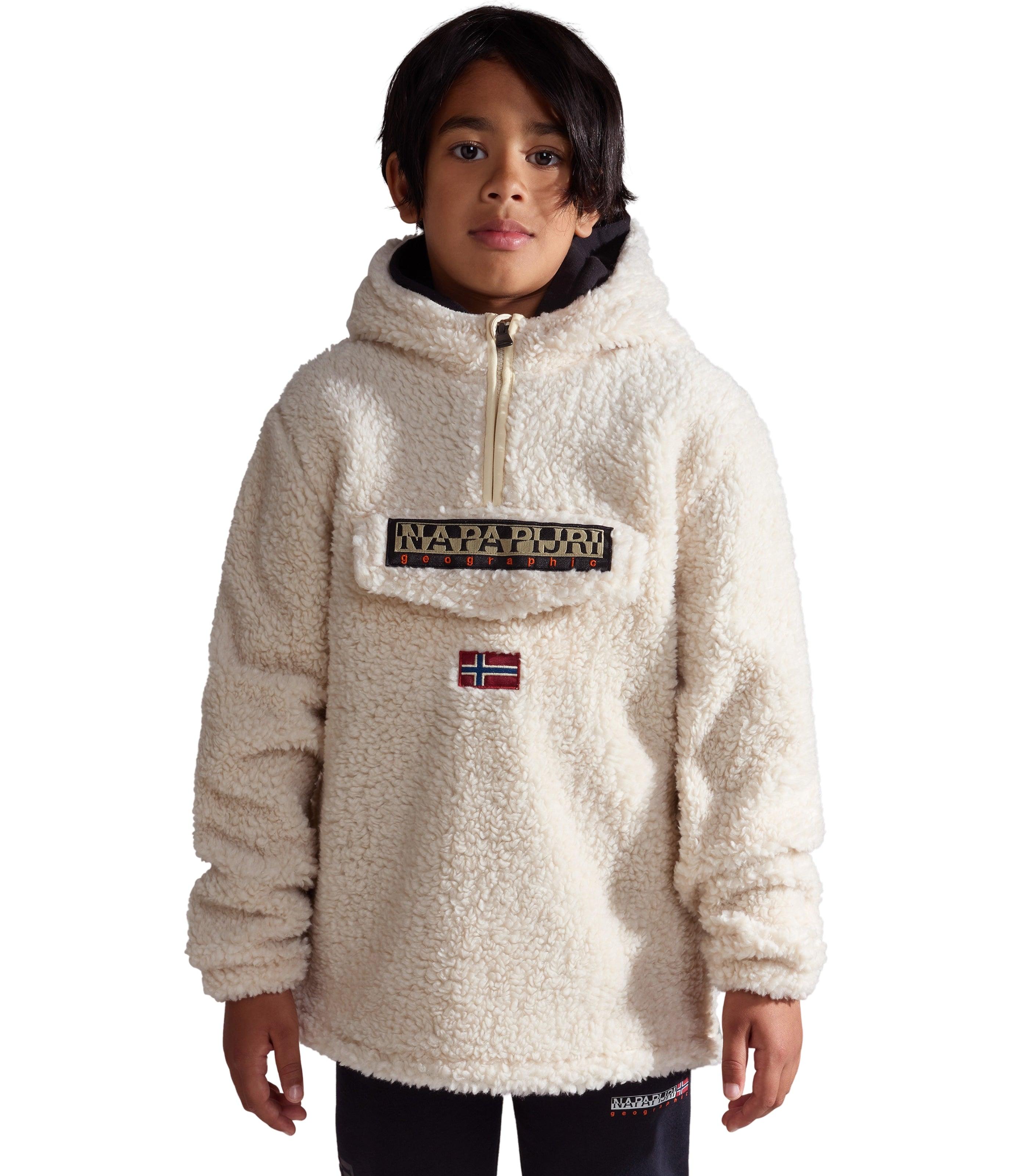 Napapijri-Kids T-Burgee HZH Whitecap Grey-Sweatshirts & Hoodies-1-Milagron.com