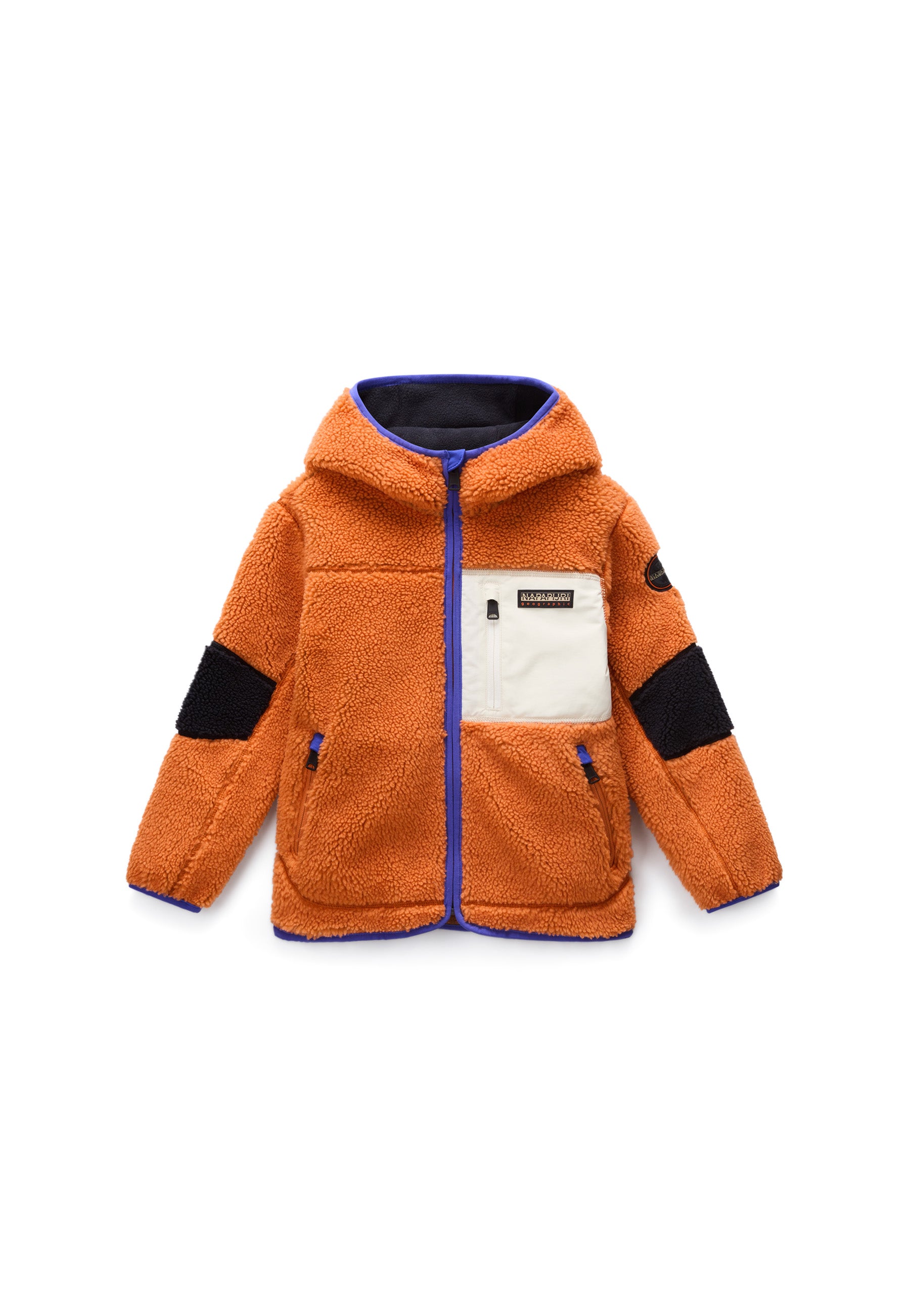 Napapijri-Kids Yupik Fzh3 Fermuarlı Kapüşonlu Peluş Çocuk Mont-Mont-1-Milagron.com