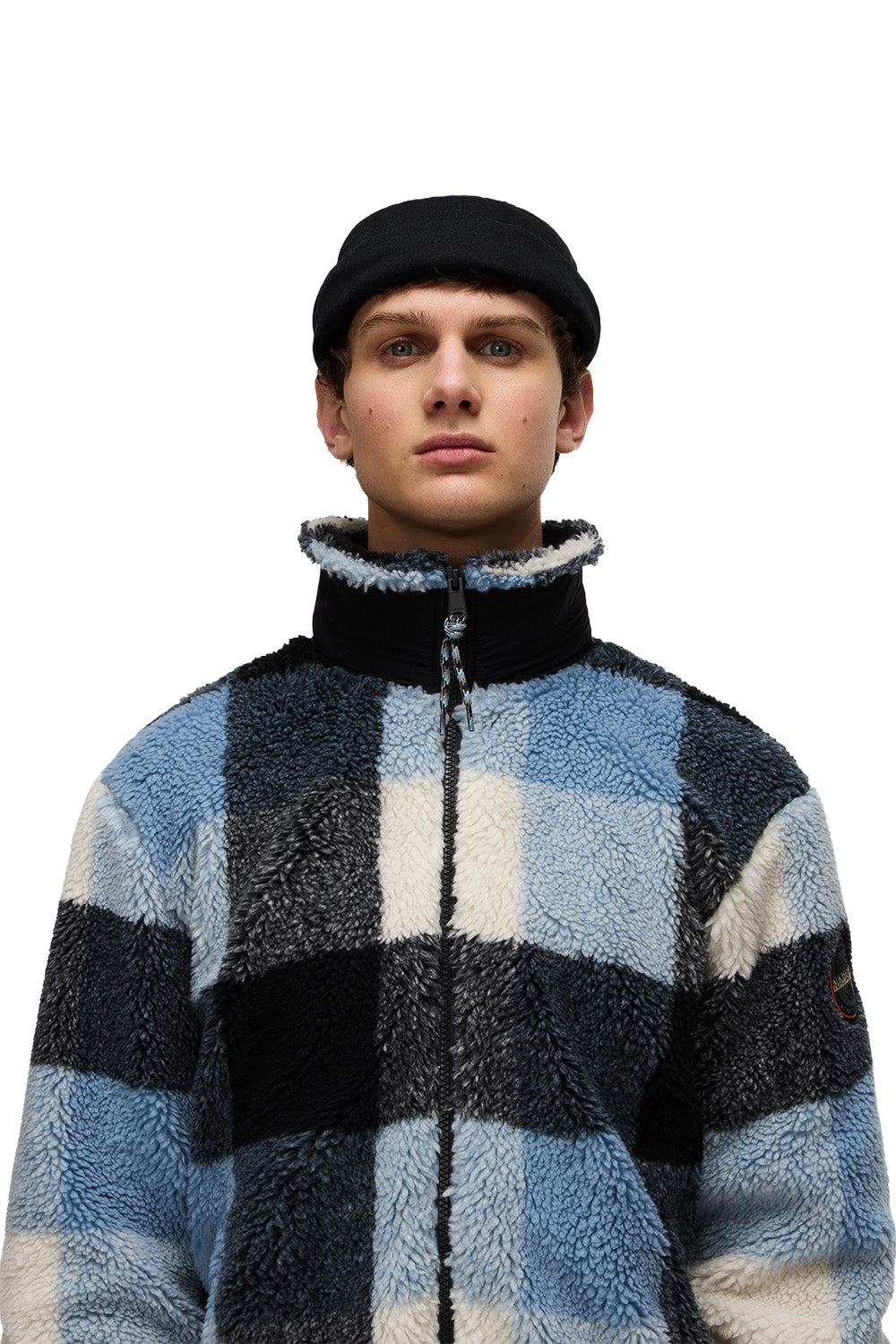 Montepiana Check Cby Relaxed Fit Fermuarlı Peluş Mont - 9