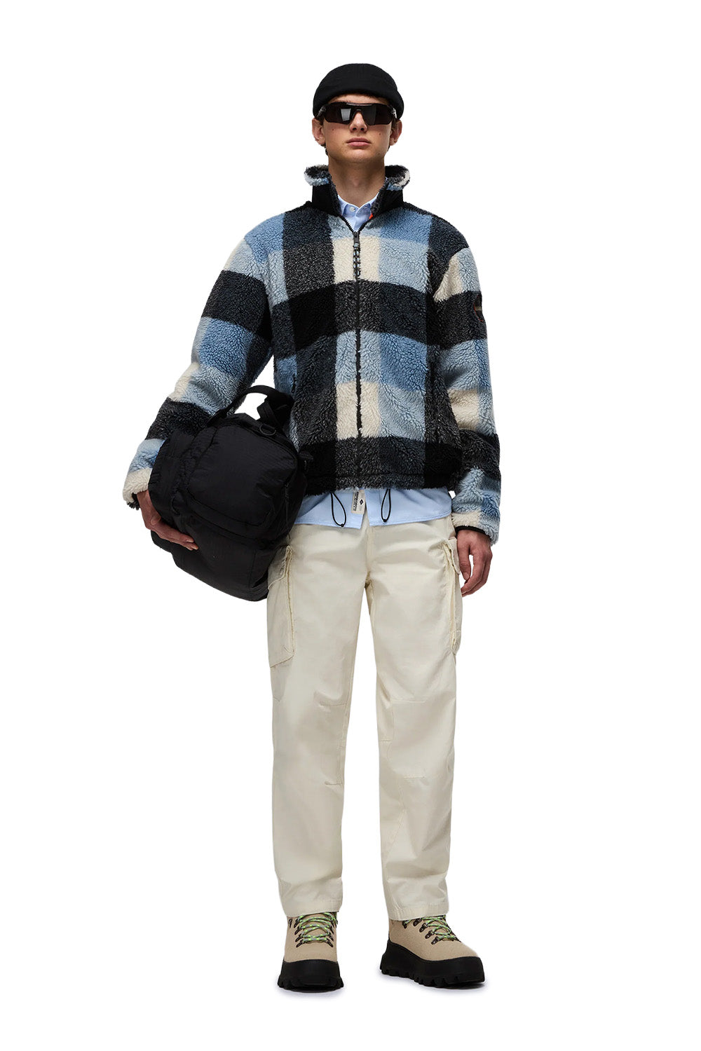 Montepiana Check Cby Relaxed Fit Fermuarlı Peluş Mont - 10