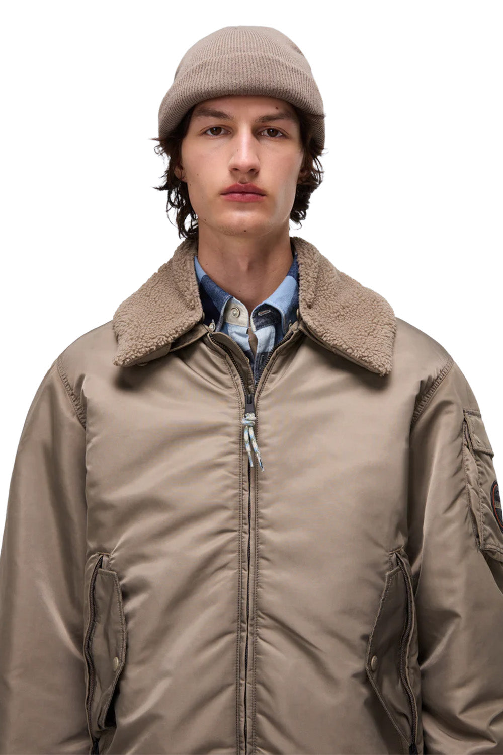 Napapijri-Nemes Fallen Rock Erkek Haki Bomber Mont-Mont-4-Milagron.com