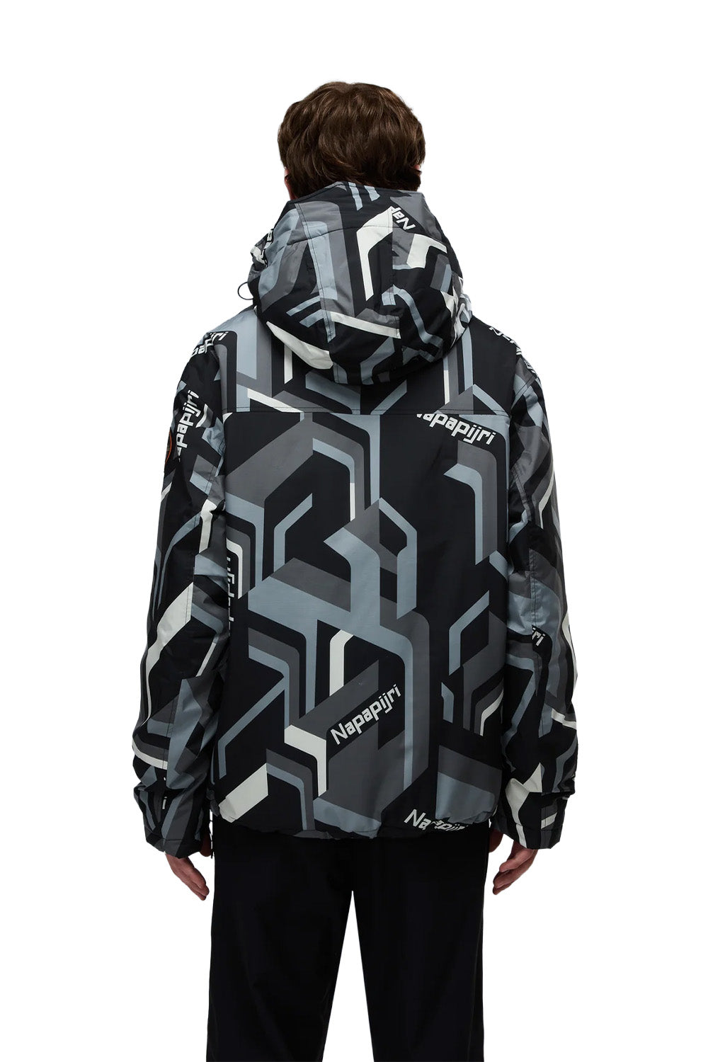 Napapijri-Rainforest Next Anorak Jacket Siyah/Gri Erkek Mont-Mont-6-Milagron.com