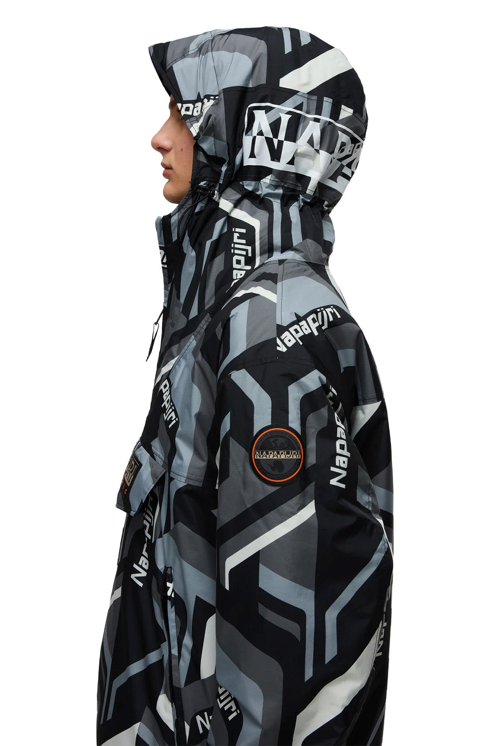 Napapijri-Rainforest Next Anorak Jacket Siyah/Gri Erkek Mont-Mont-9-Milagron.com