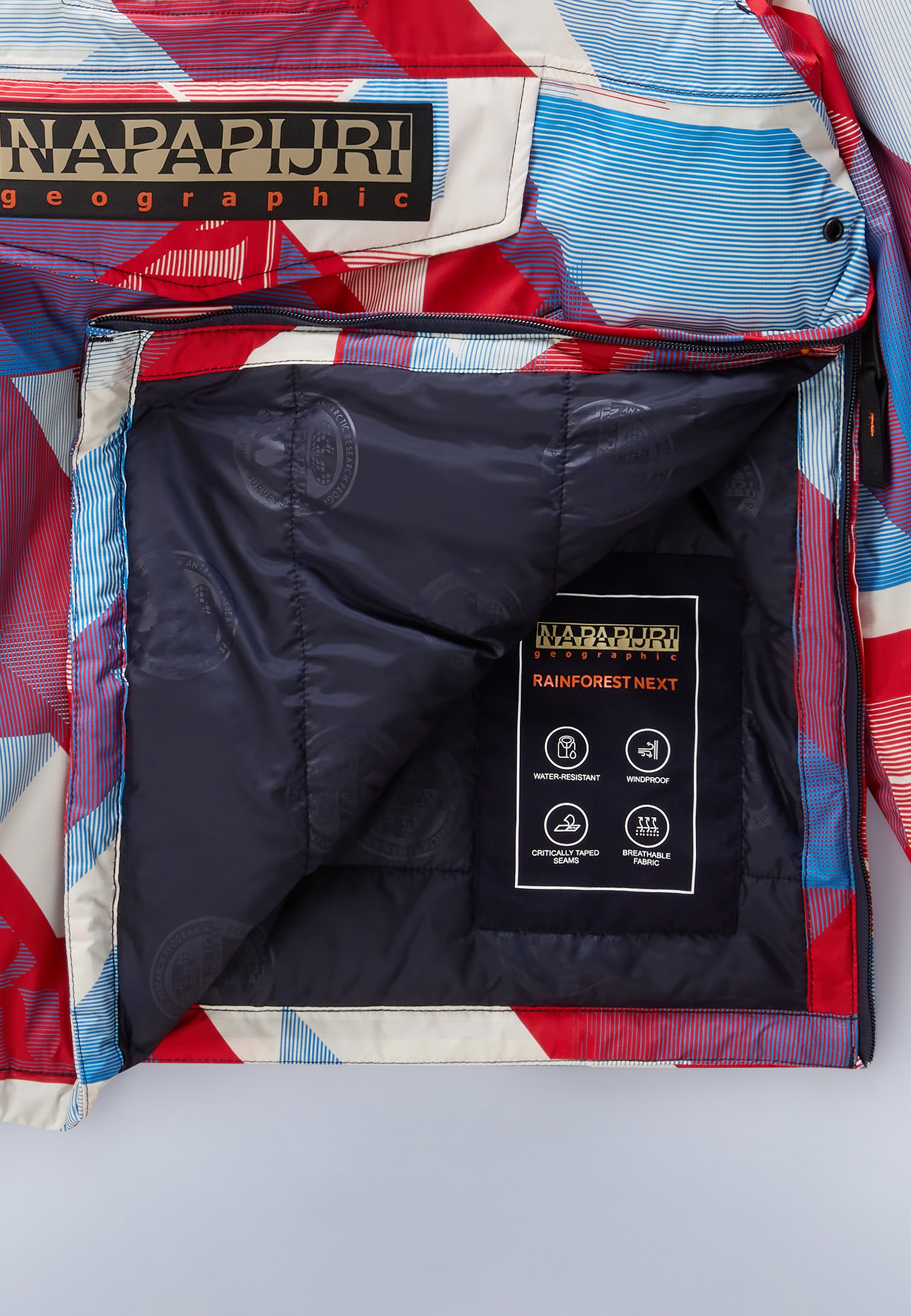 Napapijri-Rainforest Next Aop Geometric Fcc-Yağmurluk-8-Milagron.com