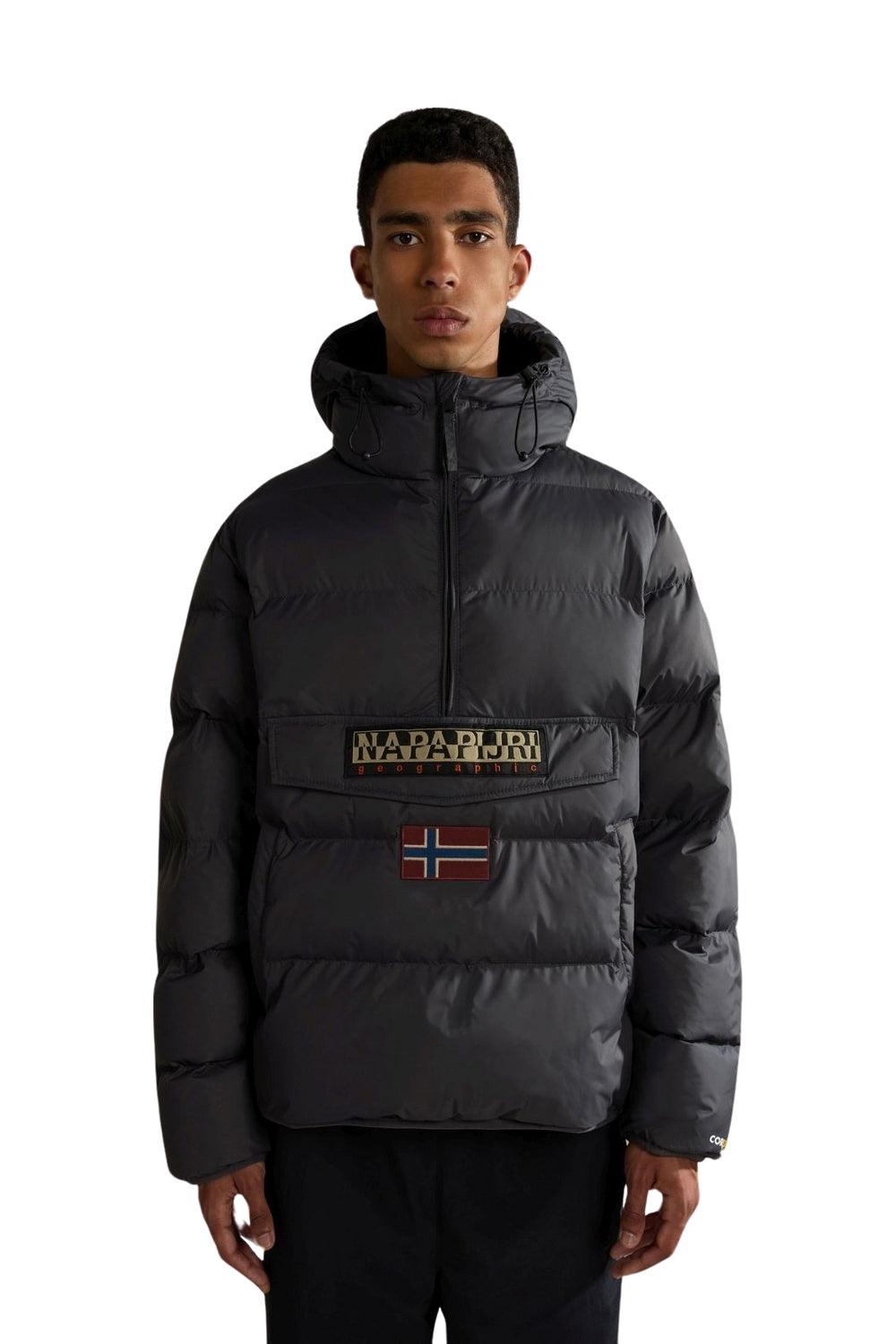 Napapijri-Rainforest OP WI PUF Dark Grey Solid-Yağmurluk-7-Milagron.com