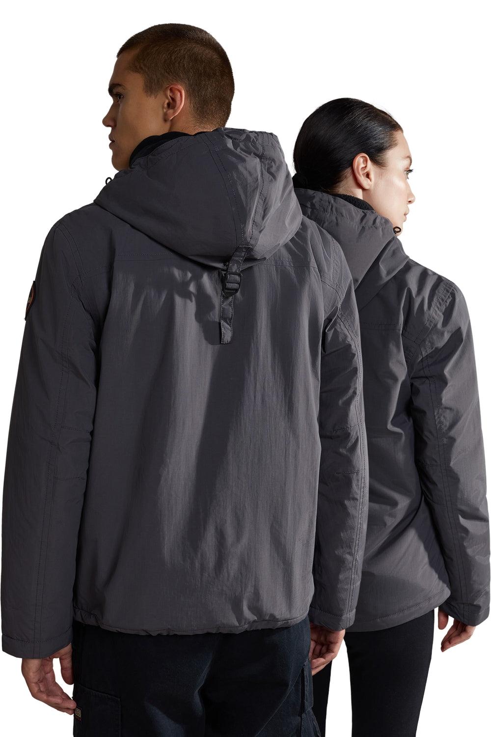 Napapijri-Rainforest Open Wi Dark Grey Solid-Yağmurluk-2-Milagron.com