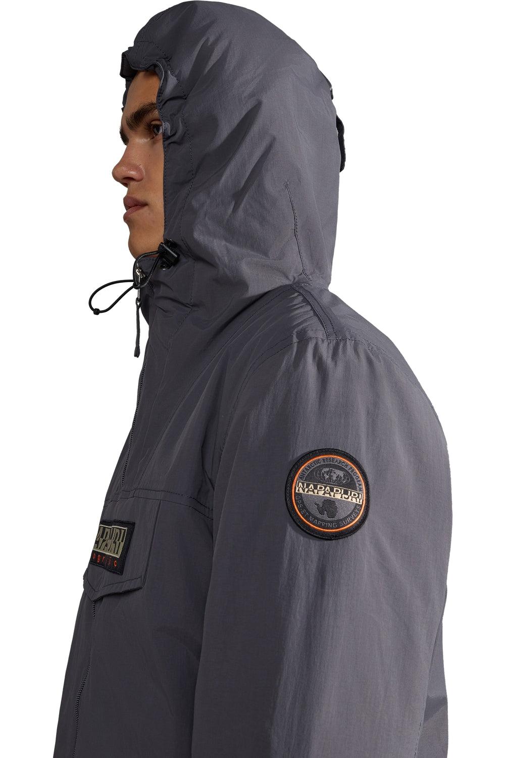 Napapijri-Rainforest Open Wi Dark Grey Solid-Yağmurluk-4-Milagron.com