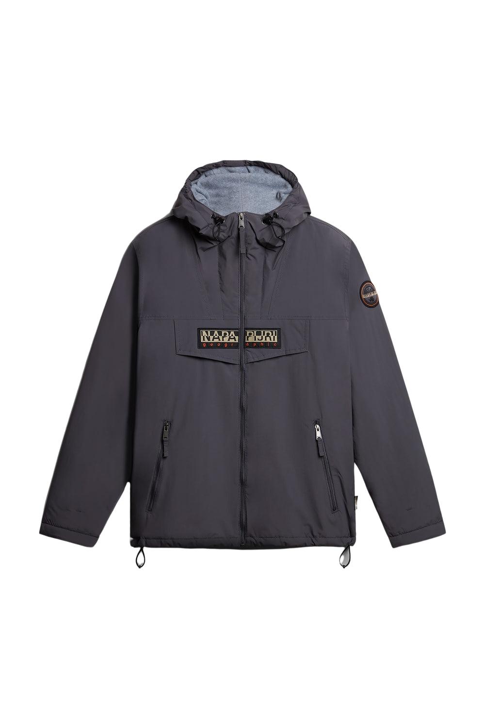 Napapijri-Rainforest Open Wi Dark Grey Solid-Yağmurluk-5-Milagron.com