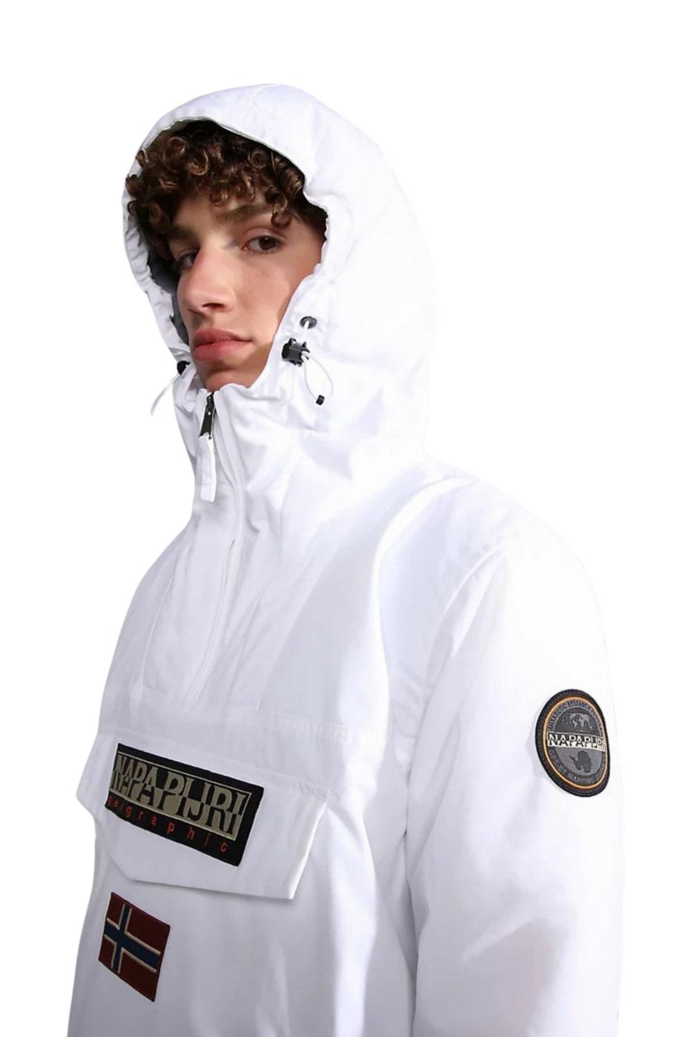 Napapijri-Rainforest Pocket 2 Bright White-Yağmurluk-4-Milagron.com