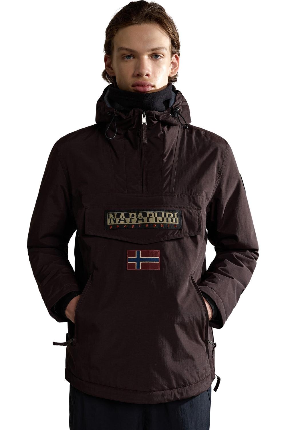 Napapijri-Rainforest Pocket 2 Brown Ebony-Yağmurluk-1-Milagron.com