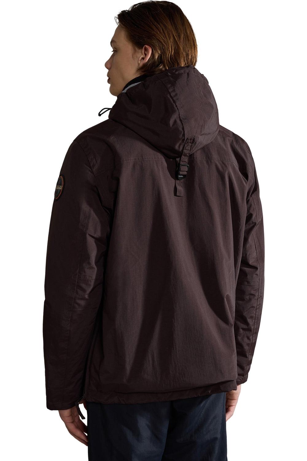 Napapijri-Rainforest Pocket 2 Brown Ebony-Yağmurluk-2-Milagron.com