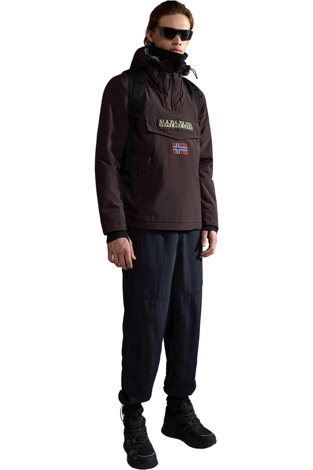 Napapijri-Rainforest Pocket 2 Brown Ebony-Yağmurluk-3-Milagron.com