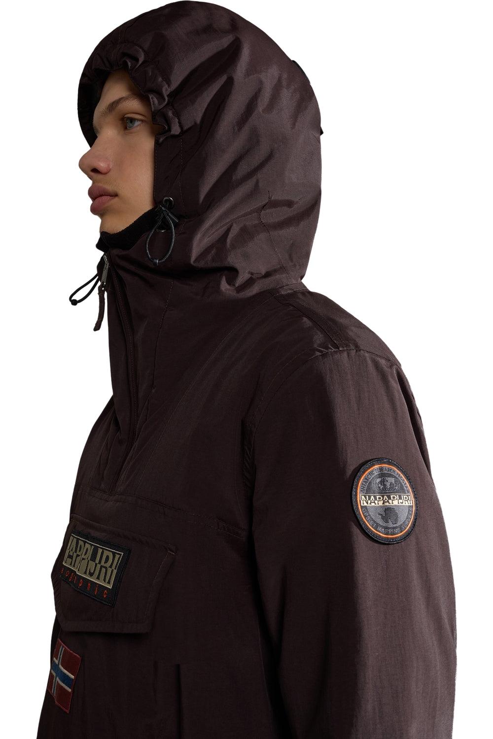 Napapijri-Rainforest Pocket 2 Brown Ebony-Yağmurluk-4-Milagron.com