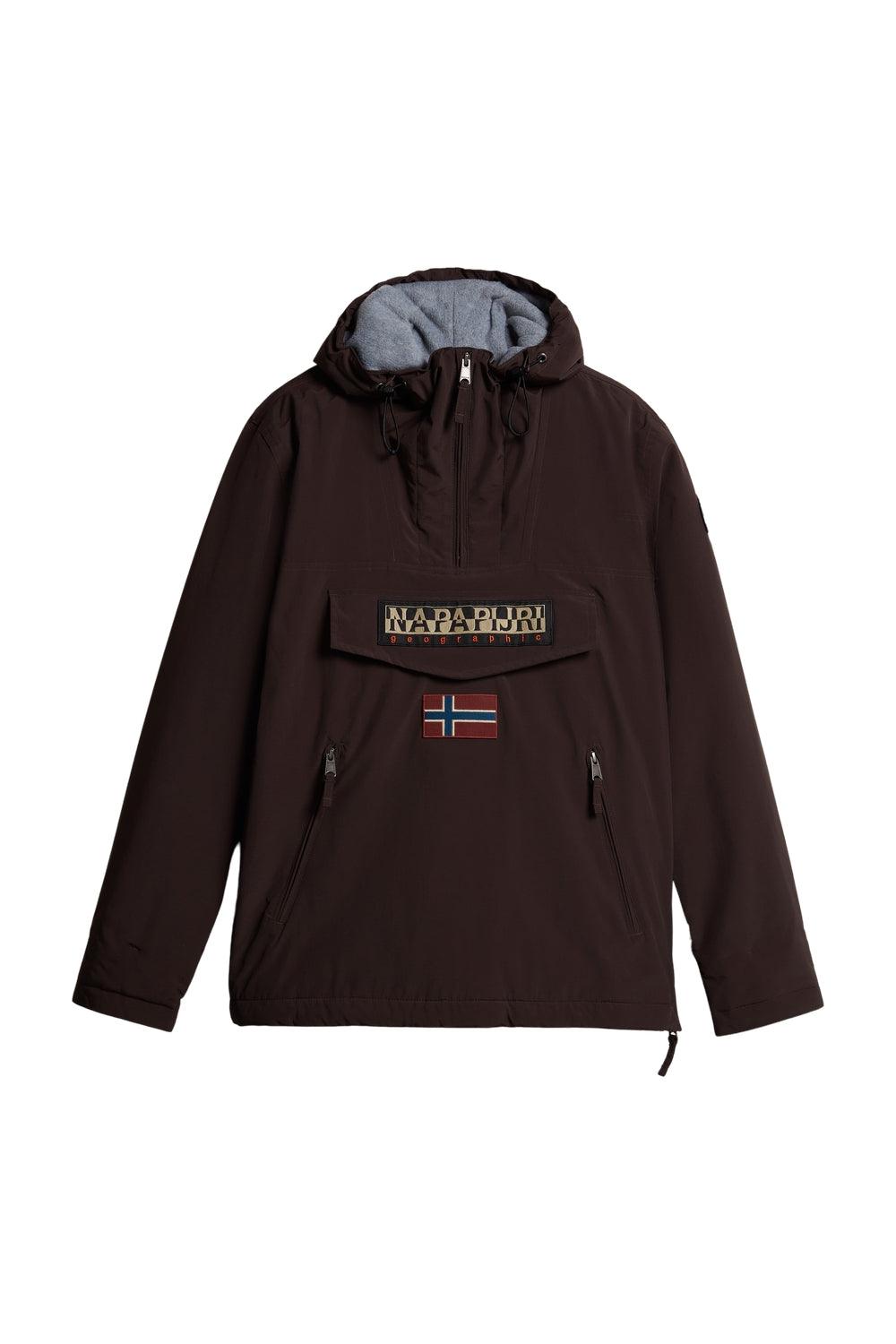 Napapijri-Rainforest Pocket 2 Brown Ebony-Yağmurluk-6-Milagron.com