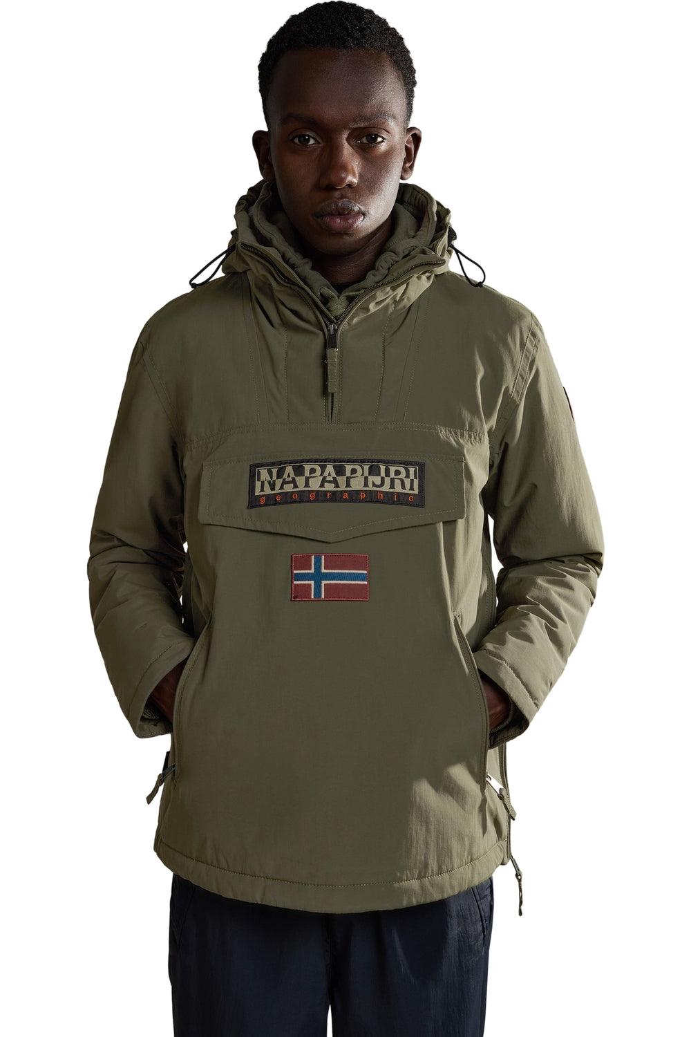 Napapijri-Rainforest Pocket 2 Green Depths-Yağmurluk-1-Milagron.com