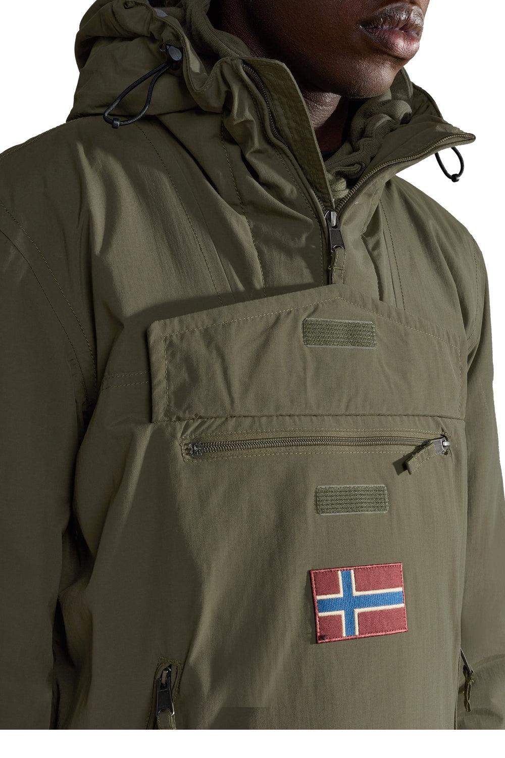 Napapijri-Rainforest Pocket 2 Green Depths-Yağmurluk-5-Milagron.com