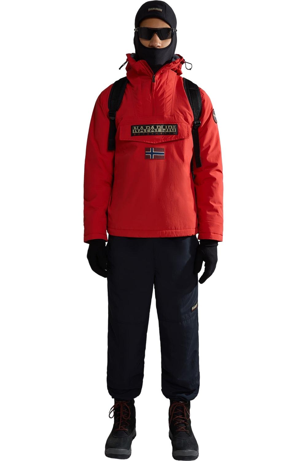 Napapijri-Rainforest Pocket 2 Red Poppy-Yağmurluk-3-Milagron.com