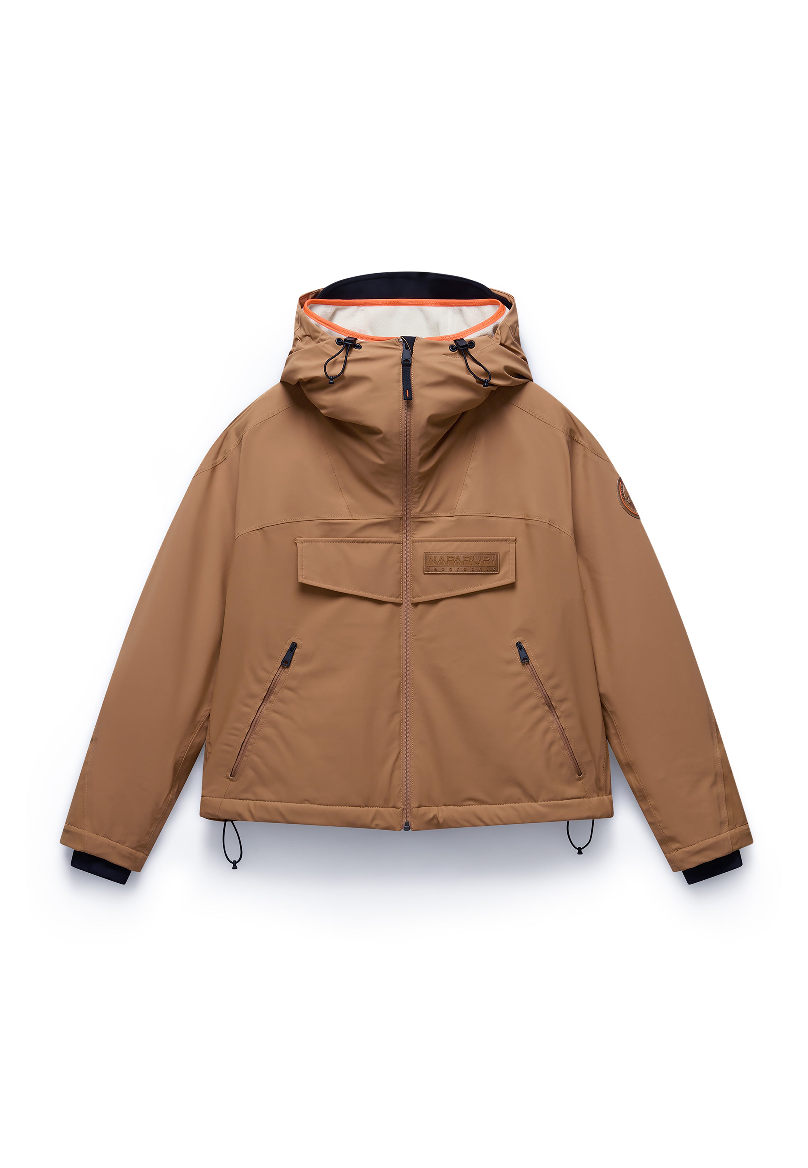 Napapijri-Rainforest Tech W Brown Tobacco-Yağmurluk-1-Milagron.com