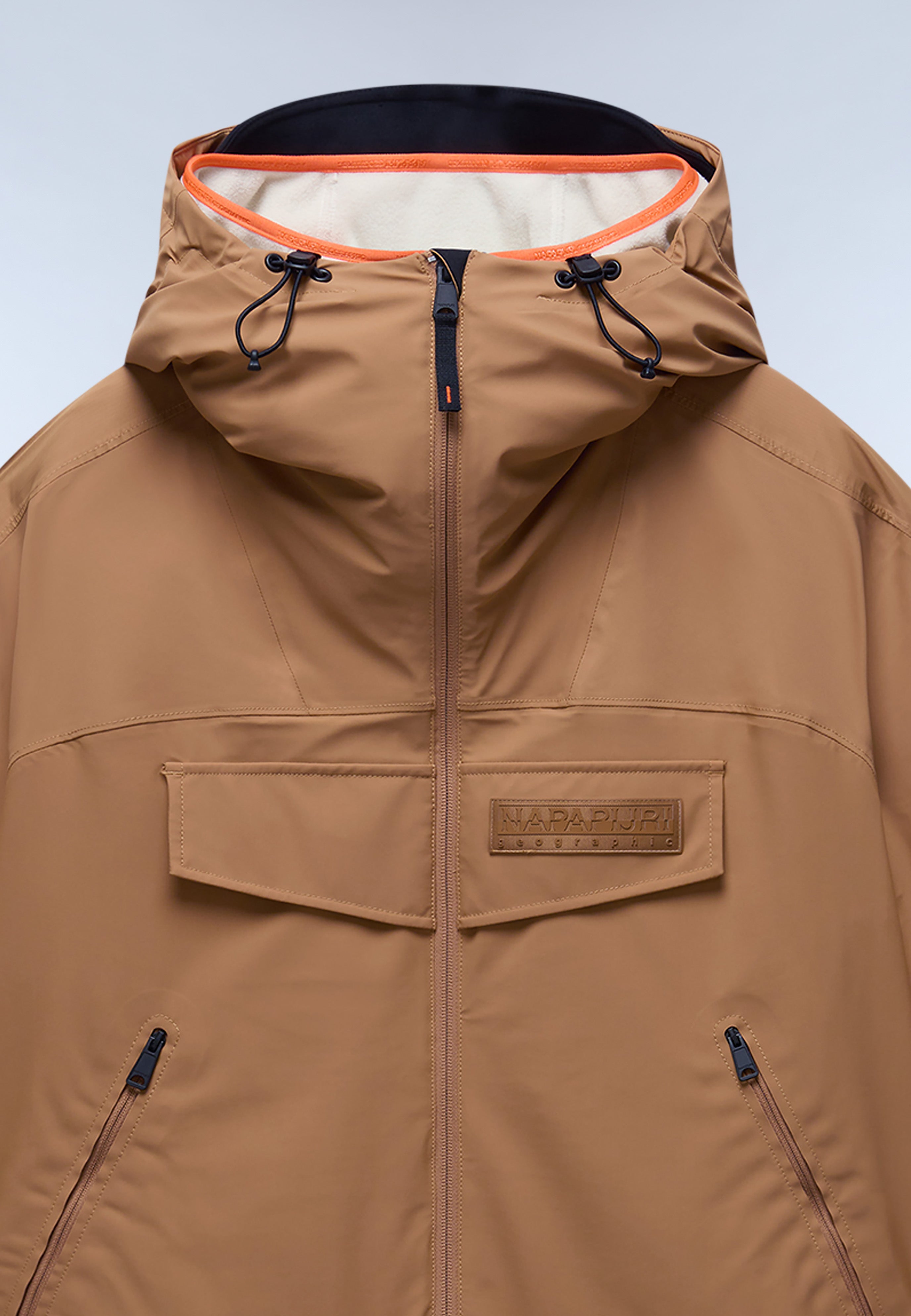 Napapijri-Rainforest Tech W Brown Tobacco-Yağmurluk-10-Milagron.com