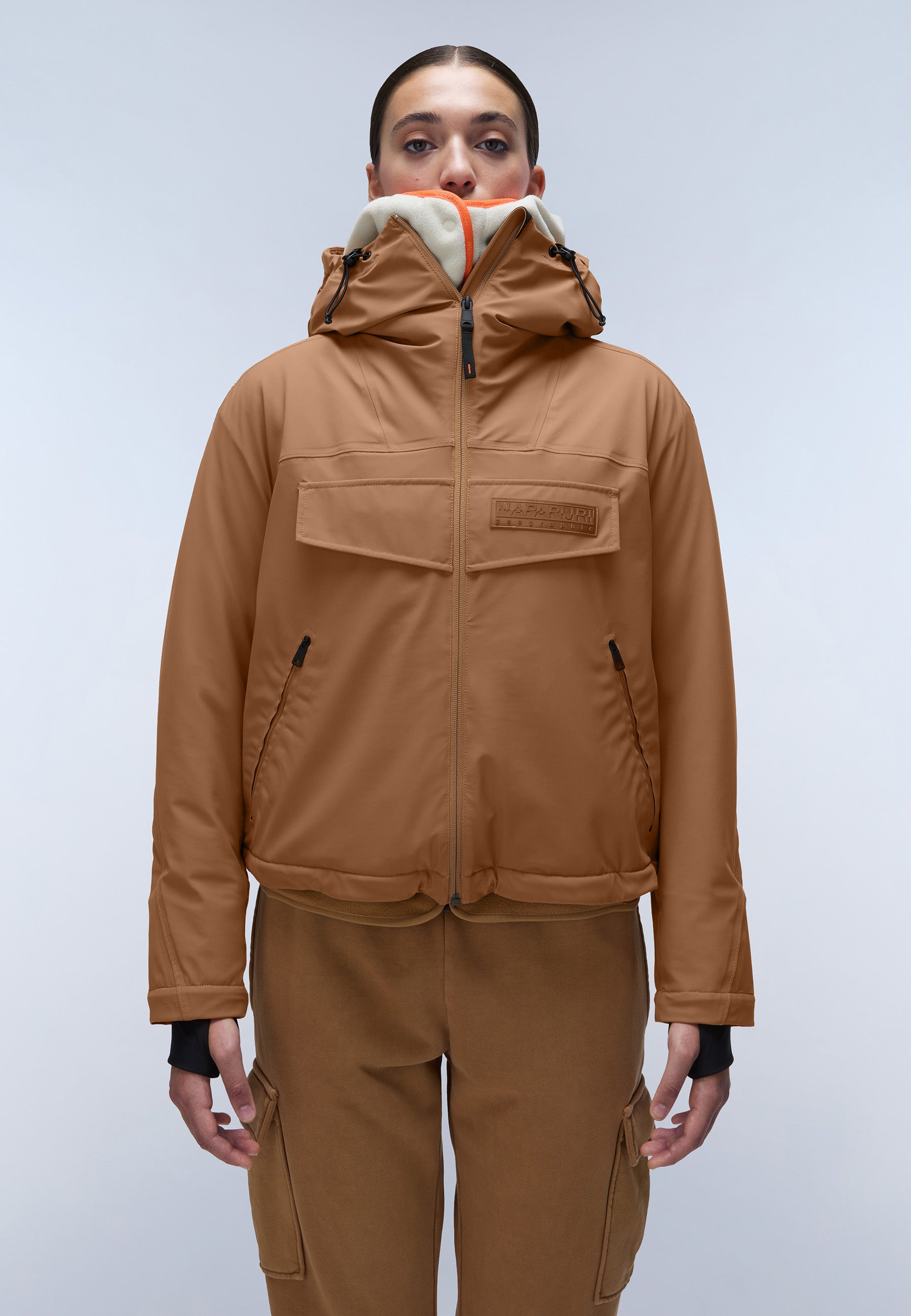 Napapijri-Rainforest Tech W Brown Tobacco-Yağmurluk-2-Milagron.com